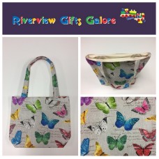 Medium Tote Bag - Multi-Coloured Butterflies